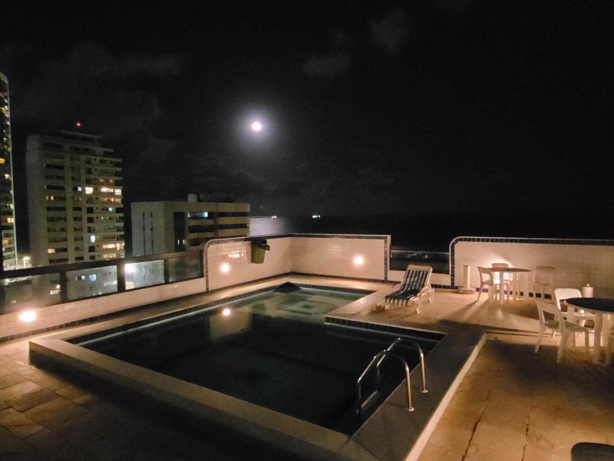 Apto De Frente Para O Mar, Piscina Na Cobertura 헤시피 외부 사진