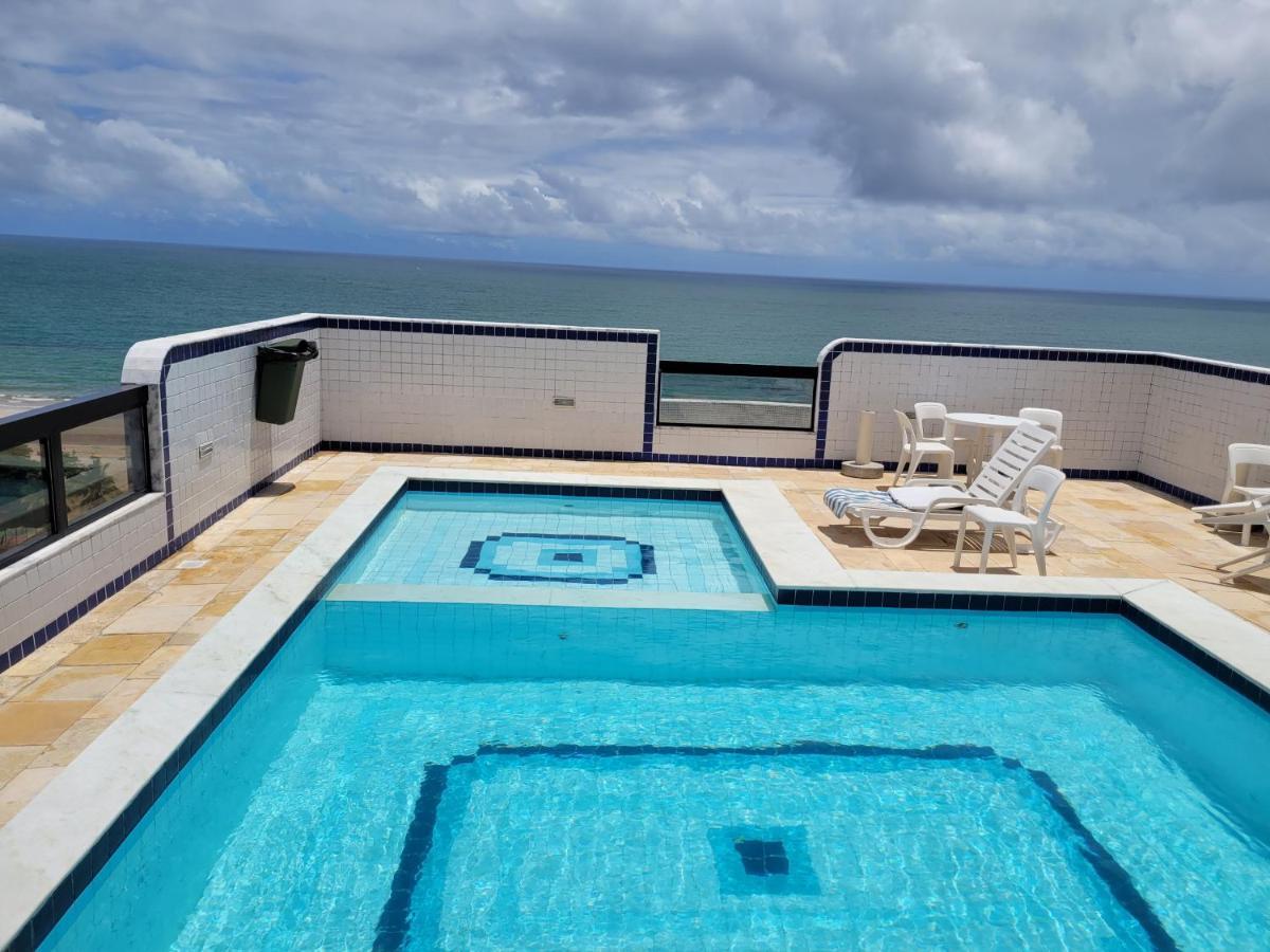 Apto De Frente Para O Mar, Piscina Na Cobertura 헤시피 외부 사진